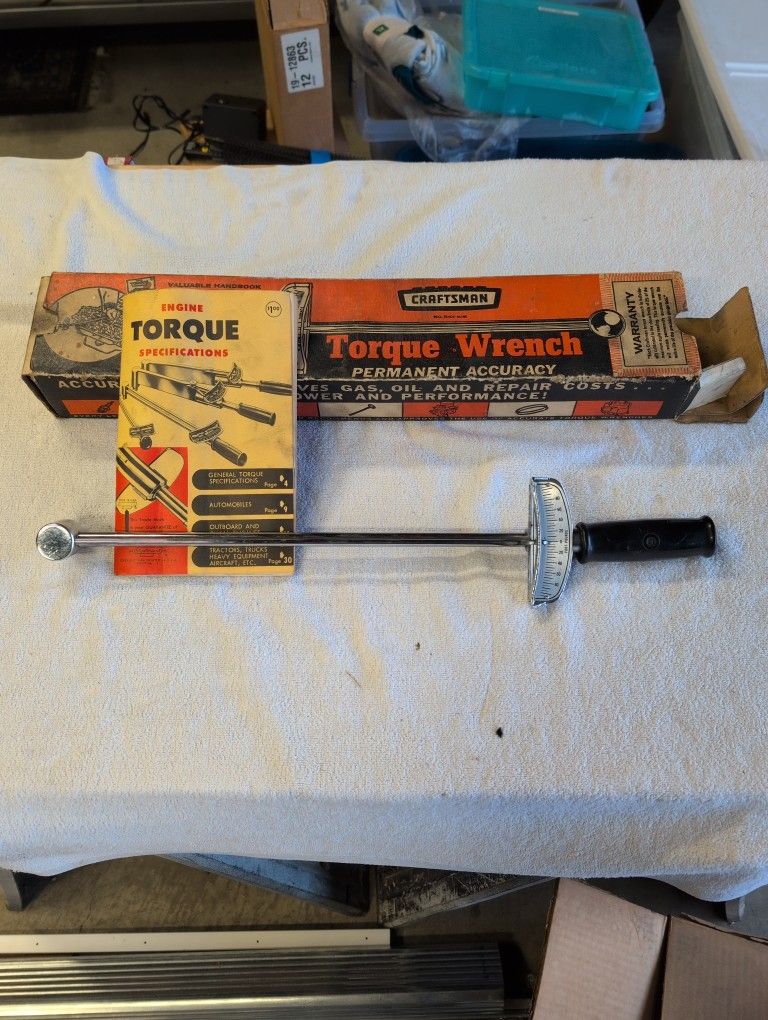 Vintage Craftsman Torque Wrench With Box