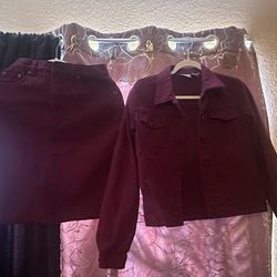 Jean Jacket And Skirt