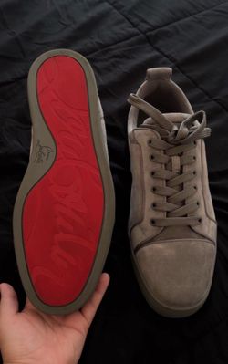 Christian louboutin suede gray