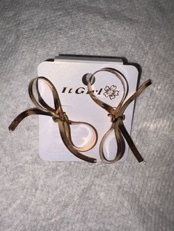 Gold Bow Earrings New