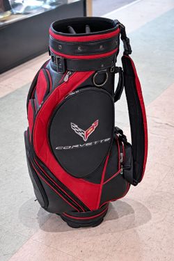 Chevrolet Corvette Logo Golf Bag Red and Black Cart Bag