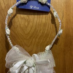 Flower Girl Beaded Veil Headpiece