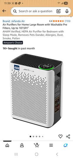 Air Purifiers for Home Large Room with Washable Pre Filters, Up to 1015Ft² AHAM Verified. HEPA Air Purifier for Bedroom with Sleep Mode, Removes Pets