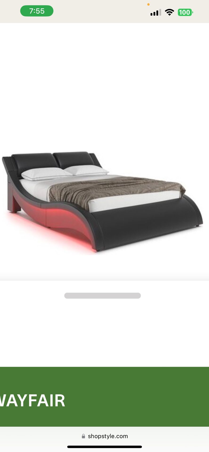 King Size Orren Ellis Lafever Upholstered Sleigh Bed