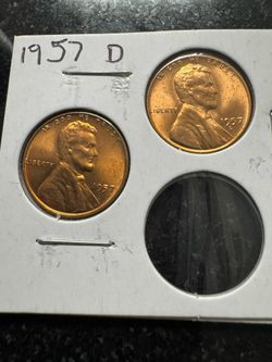 LINCOLN CENTS 1957 And 1957D *BU*