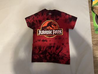 Jurassic Park Red Tie Dye Tshirt Size Small