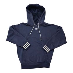 Adidas Originals Navy Sherpa-Lined Hoodie