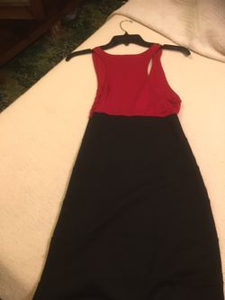 Medium Red and black dress tight fit