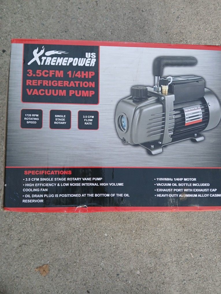 3.5CFM 1/4HP Refrigeration Vacuum Pump