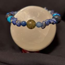 Blue Fire Agate, Lapis, Blue Aventurine, Black Lava, Blue Coral, Sodalite