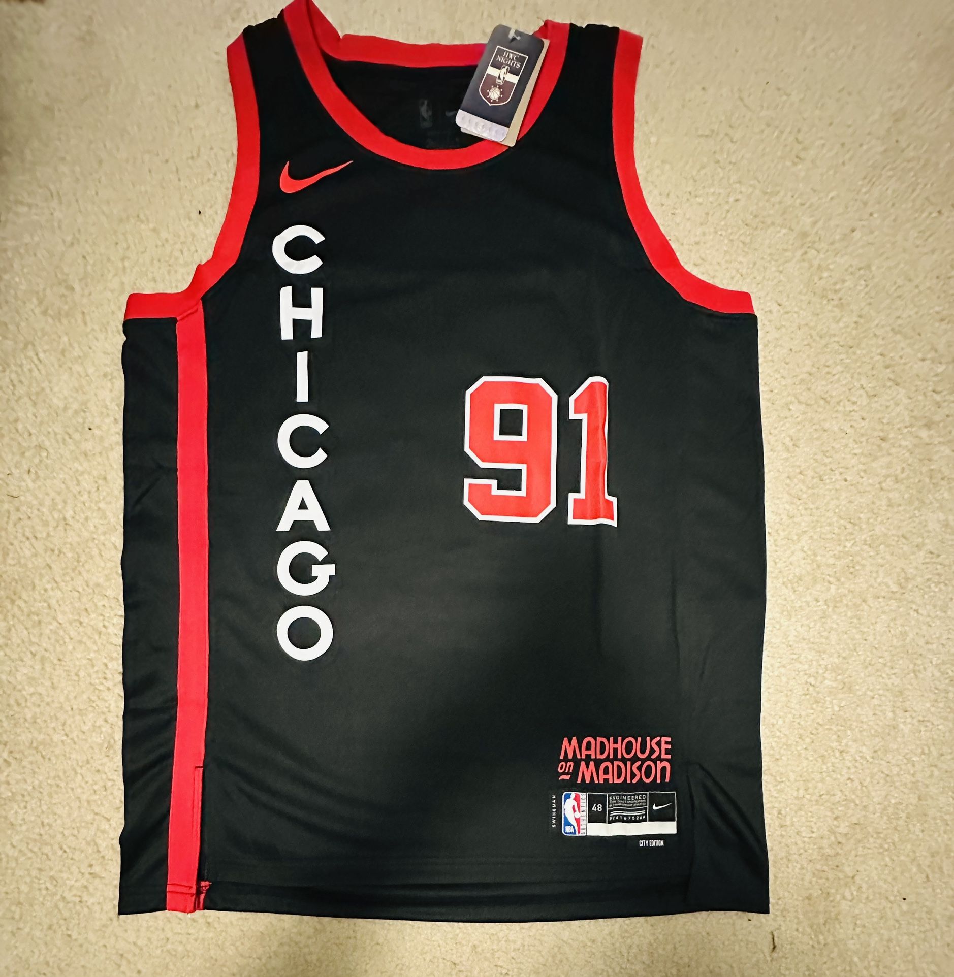 Scottie Pippen Dennis Rodman Chicago Bulls City Edition Jerseys