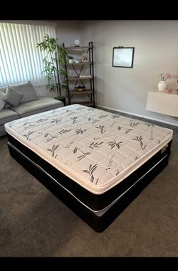 New Queen Mattress And Box Spring Pillowtop 