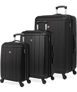 SwissGear 6297 Hardside Expandable Luggage Suitcase Bag Rolling Carry On Black Hard shell