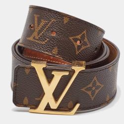 LOUIS VUITTON Monogram Canvas LV Initials Belt