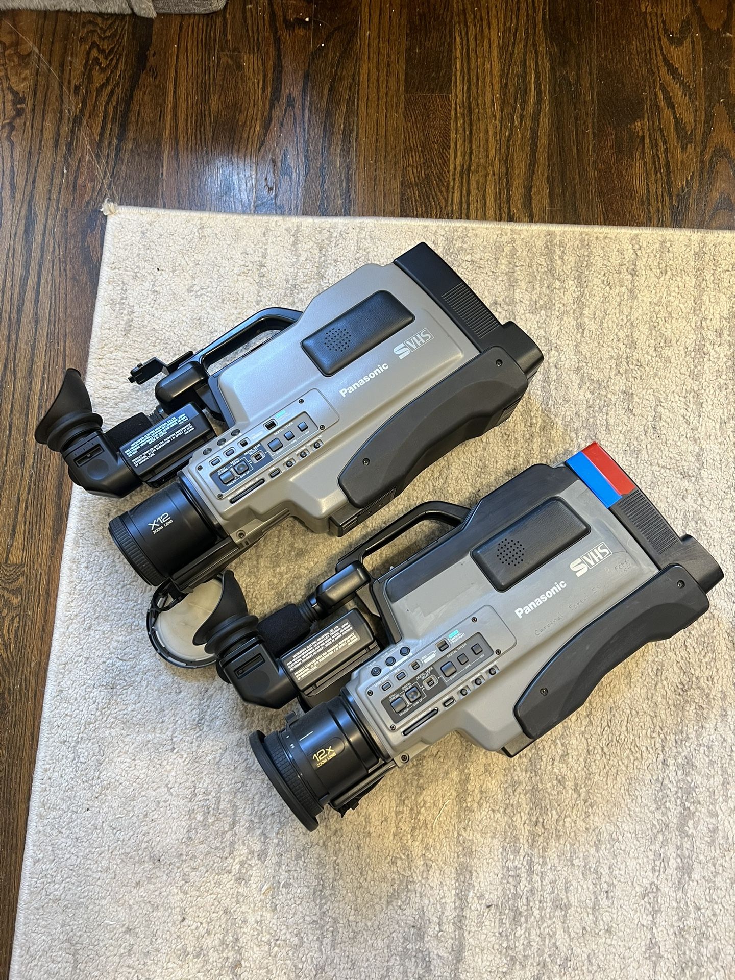 Lot Of Two AG456 Full Size VHS Cameras Camcorder