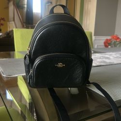 Coach Leather Mini Backpack Black