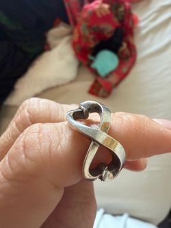 Tiffany & Co. Authentic 925 Silver Heart Infinity Ring