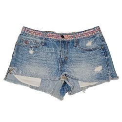HOLLISTER Embroidered Denim cut-off Shorts Size 5