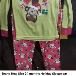 Brand new Size 24 Mos Holiday Sleepwear.