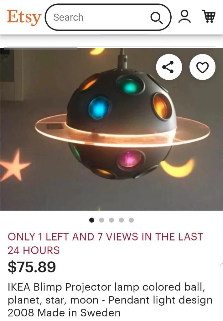 ON SALE - Ikea Blimp planet hanging projector lamp for Sale in