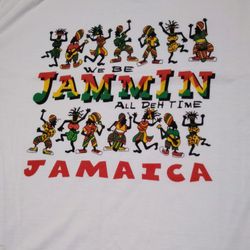 XL Vintage Reggae Tees We Be Jammin Bahamas Short Sleeve White T Shirt  Travel