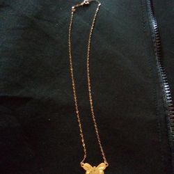 14k Butterfly Necklace 