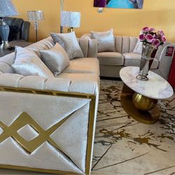 Ivory Loveseat And Sofa Available / Same Day Delivery 