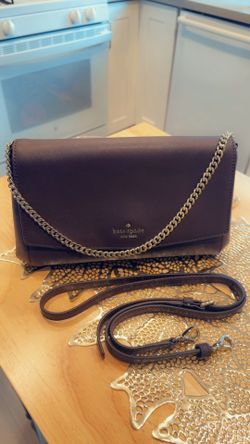 Kate Spade Plum Leather Chain Crossbody Bag