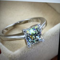 Sterling silver white sapphire -10