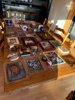 Bin of Sports Collectibles: Cash or Trade For My Cancer Treatment