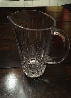 Very heavy glass pitcher