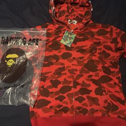 Red bape hoodie