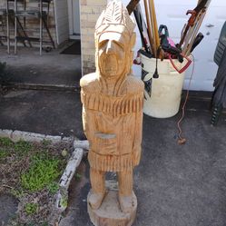 Hand carved statue