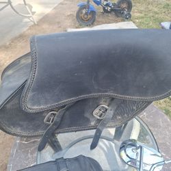 Motorcycle Leather Side Bag Motorcycle side mirrors