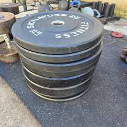 210 lbs Olympic bumper plate set