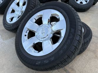 FREE DELIVERY (4) 20" 2019 CHEVY TAHOE SUBURBAN Wheels 20X9 CHROME Goodyear 90% W/ SENSORS