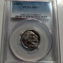 1937-S Buffalo Nickel PCGS MS65 