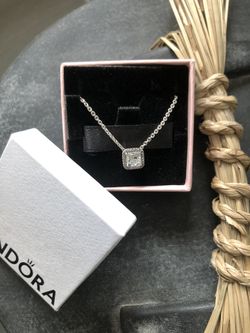 PANDORA - Square Halo Necklace *New In Box 