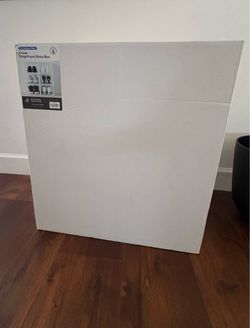 Drop front clear shoe boxes