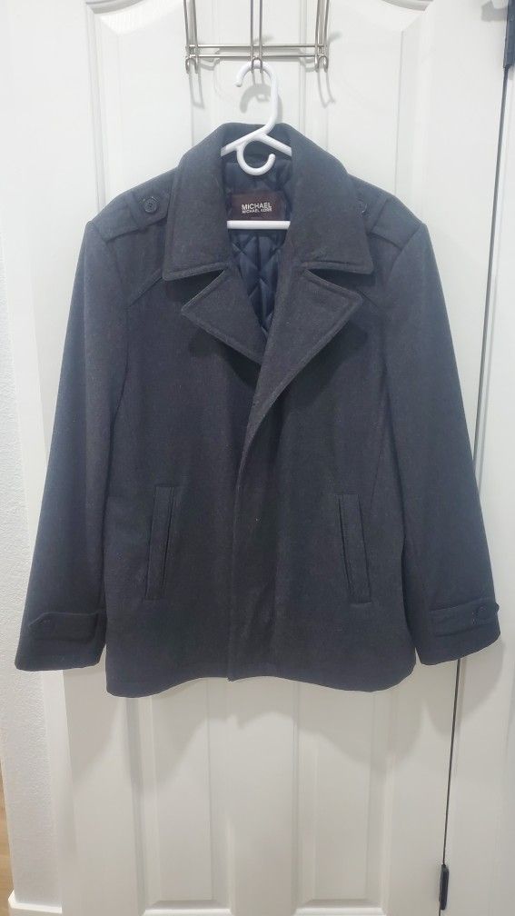 Michael Kors Wool Blend Grey Winter Coat Men's L
