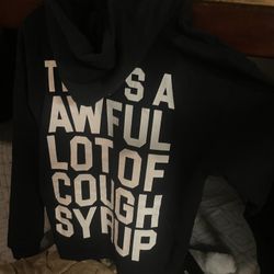 Awful Lot of cough Hoodie Medium Fits Large