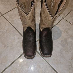 BRAND NEW DOUBLE H STEEL TOE BISON MEN'S WORK BOOTS SIZE 9D 