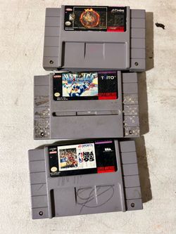 SNES Cartridge Lot of 3 Sports Games
