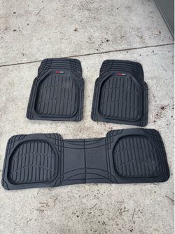 Motor Trend All-Weather Floor Mats + Black Seat Covers