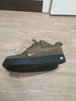 Black and green air force ones