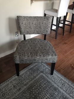 Zebra decorative chair