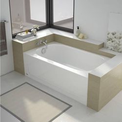 Kona 54 in. x 30 in. Alcove Soaking Bathtub with Right Drain in White