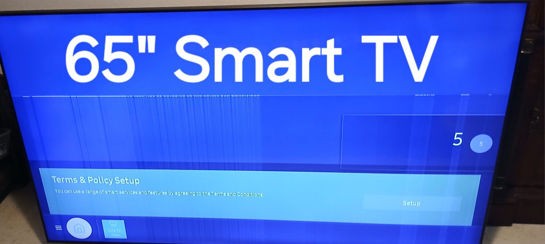 65" Smart TV, Has Lines On Part Of The Screen