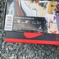 Jordan 1 High Union LA Black Toe Size 8