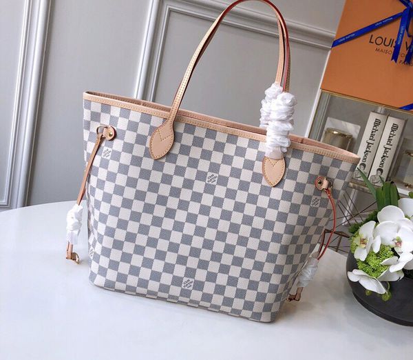 Brand New LOUIS VUITTON NeverFull MM Damier Azur Canvas Handbag N41361 (NOW AVAILABLE FOR PICKUP ...